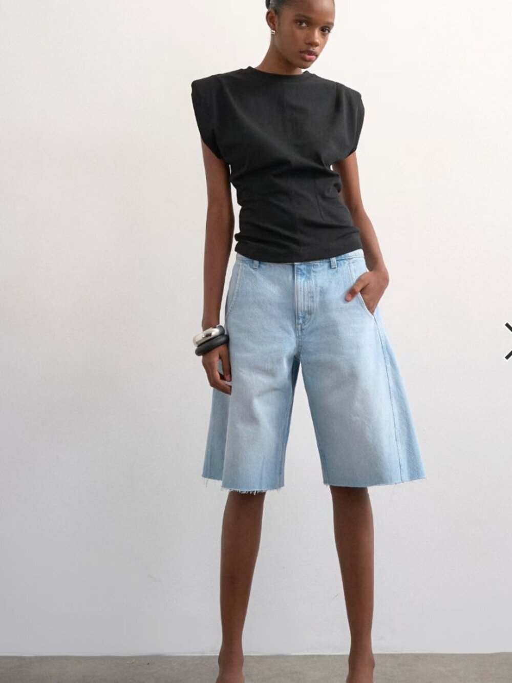 Topshop denim jorts for Asos  NWT color bleach
